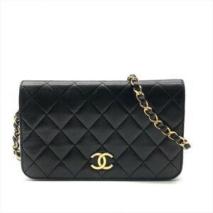 AUTHENTIC CHANEL single flap classic 24k gold lambskin vintage 1988 bag